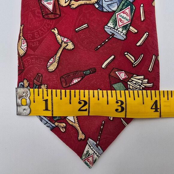VTG Tabasco Fried Chicken Men's Silk Tie 4x58 - Picture 7 of 7